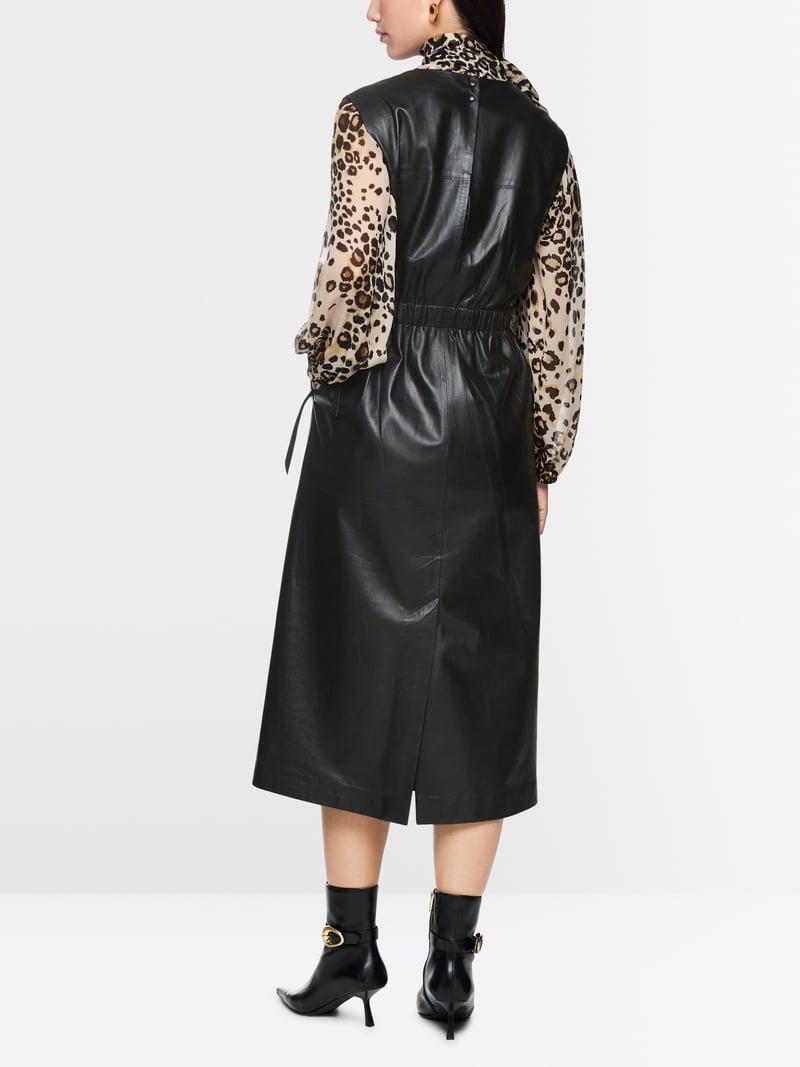 Marccain  Leather Maxi Dress