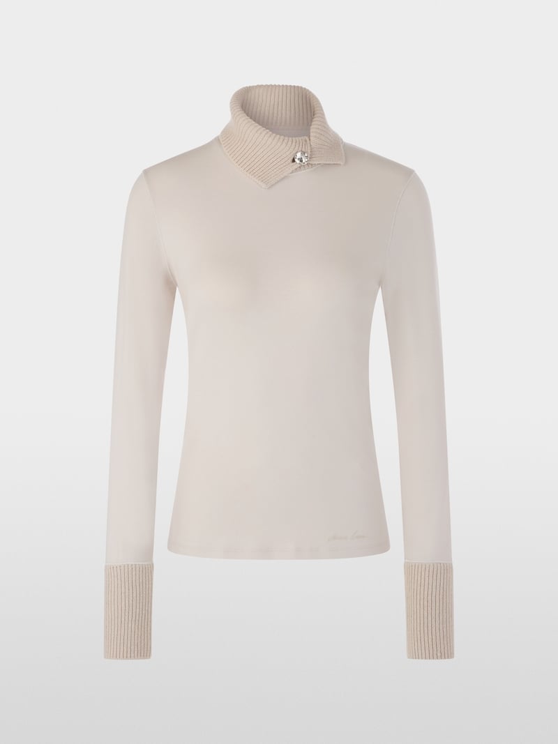 Marccain Top With Knit Collar