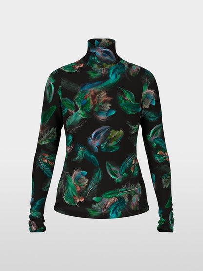 Marccain Stretch Shirt with Feather Print