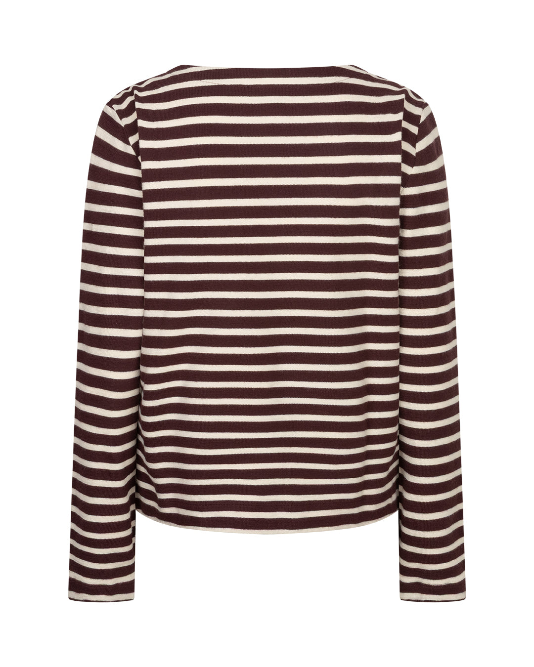 Red Button Terry Stripe Top