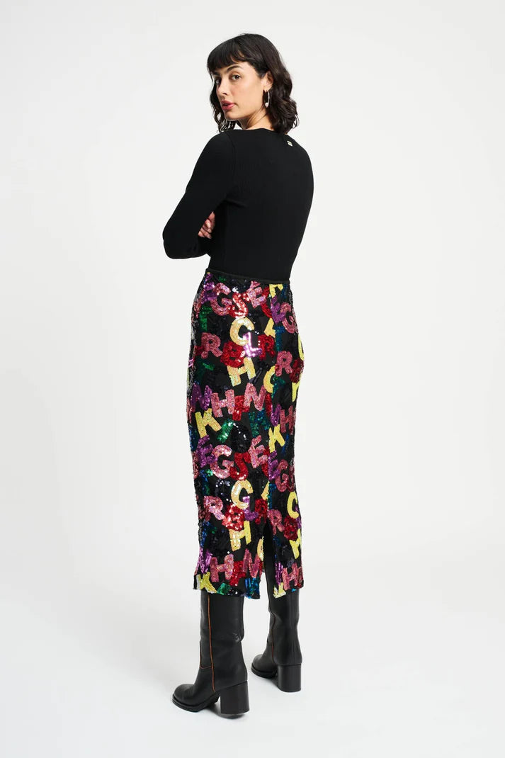Pom Amsterdam Splashing Letters Skirt