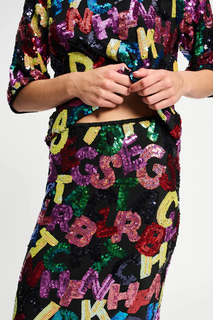 Pom Amsterdam Splashing Letters Skirt