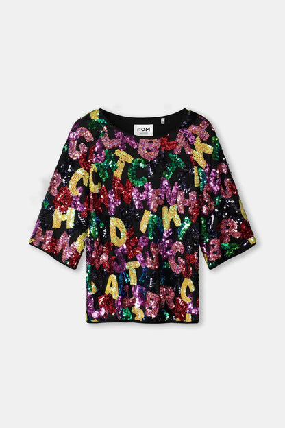 Pom Amsterdam Top Splashing Letters