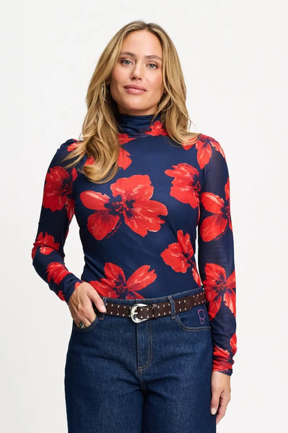 Pom Amsterdam Romi Mesh Bloom Rouge