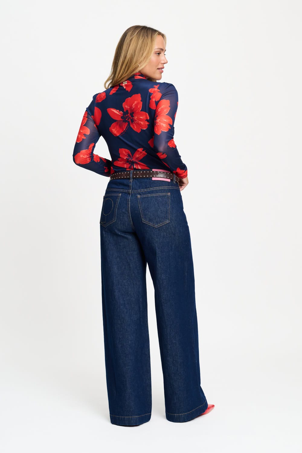 Pom Amsterdam Romi Mesh Bloom Rouge