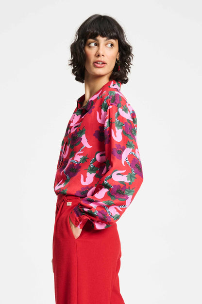 Pom Amsterdam Violet Picnic Delight Blouse